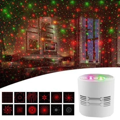 C209 USB Charge Mini Laser Stage Atmosphere Light, Specification: 12 In 1 Style (White) - Stage Lighting by buy2fix | Online Shopping UK | buy2fix