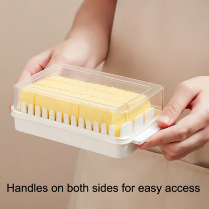 Transparent Large Capacity Butter Cut Storage Box(White) - Cutter & Peeler by buy2fix | Online Shopping UK | buy2fix