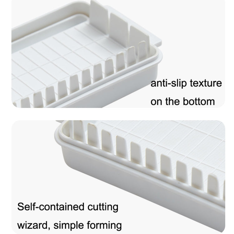 Transparent Large Capacity Butter Cut Storage Box(White) - Cutter & Peeler by buy2fix | Online Shopping UK | buy2fix