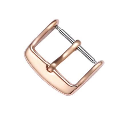 5pcs IP Plated Stainless Steel Pin Buckle Watch Accessories, Color: Rose Gold 20mm - Watch Accessories & Parts by buy2fix | Online Shopping UK | buy2fix