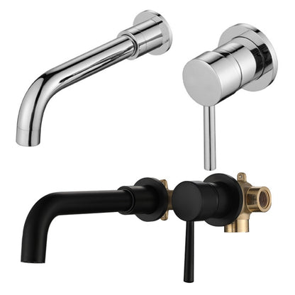 In-wall Hidden Concealed Faucet Hot and Cold Copper Mixing Valve, Specification: Black Conjoined - Faucets & Accessories by buy2fix | Online Shopping UK | buy2fix