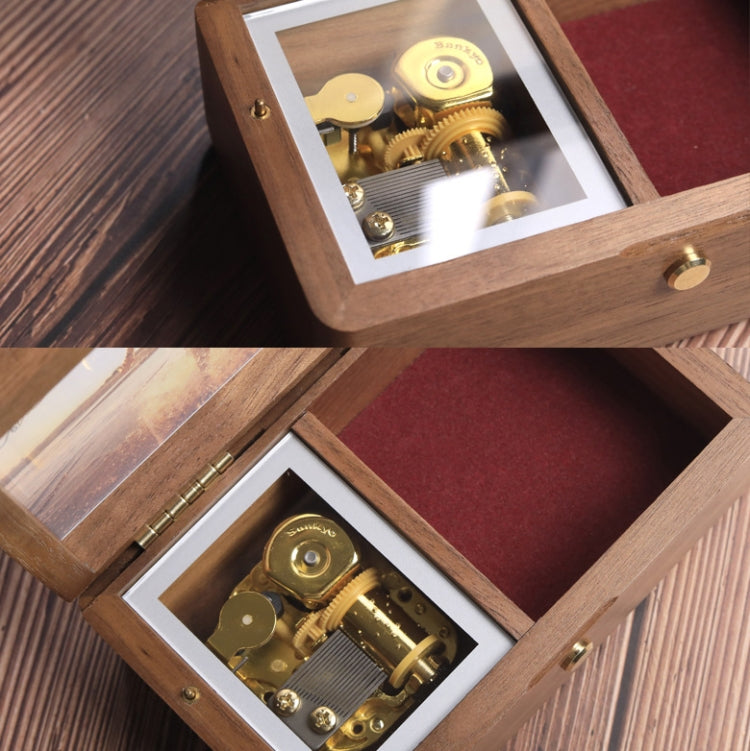 Wooden Jewelry Storage Music Box with Photo Frame Function, Spec: Rosewood+Ring Flannel - Music Box by buy2fix | Online Shopping UK | buy2fix