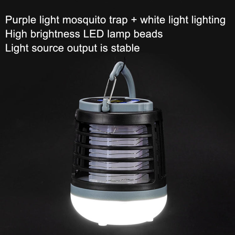 Outdoor USB Charging Lighting Mosquito Capture(W882 Black) - Repellents by null | Online Shopping UK | buy2fix