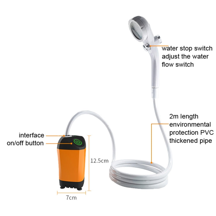 Outdoor Bath Artifact Field Dormitory Simple Electric Shower, Specification: Digital Display 7800mAh - Shower Head by buy2fix | Online Shopping UK | buy2fix