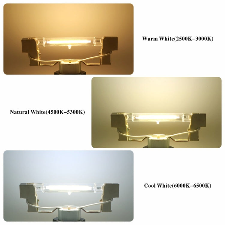 78MM 10W R7S LED COB Dimmer Glass Lamp Double-end Horizontal Plug-in Light(220v Cold White Light) - LED Blubs & Tubes by buy2fix | Online Shopping UK | buy2fix