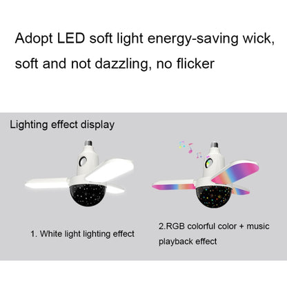 ZSCPH-001 40W Multifunctional Bluetooth RGB Colorful Three-Leaf Music Atmosphere Light, Size: L (Star) - Smart Light Bulbs by buy2fix | Online Shopping UK | buy2fix