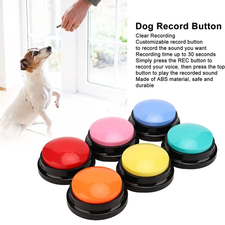 Pet Communication Button Dog Vocal Box Recording Vocalizer, Style: Recording Model(White) - Training Aids by buy2fix | Online Shopping UK | buy2fix