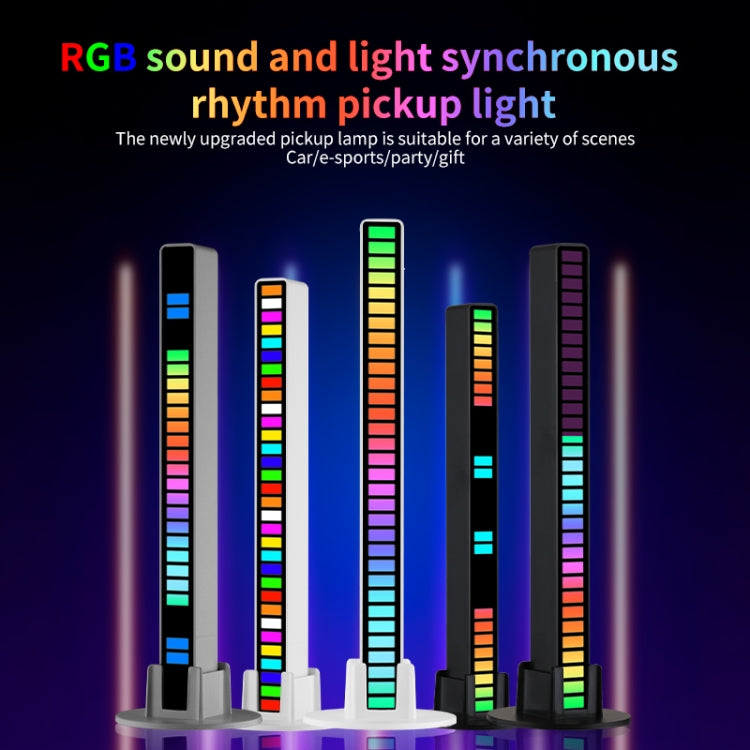 RGB Sound-controlled Rhythmic Response Lights Music Ambient LED Pick-up Lights Plug-in(16 Light+APP White) - Novelty Lighting by buy2fix | Online Shopping UK | buy2fix