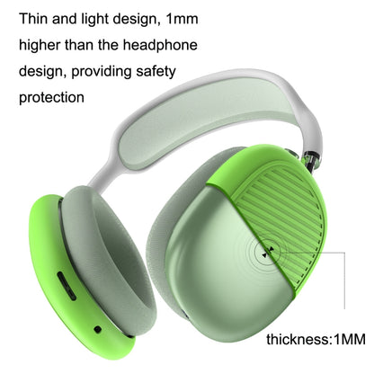 T2 For Apple AirPods Max 1pair Bluetooth Headset Anti-Fall Silicone Protective Case(Luminous Green) - For AirPods Max by buy2fix | Online Shopping UK | buy2fix