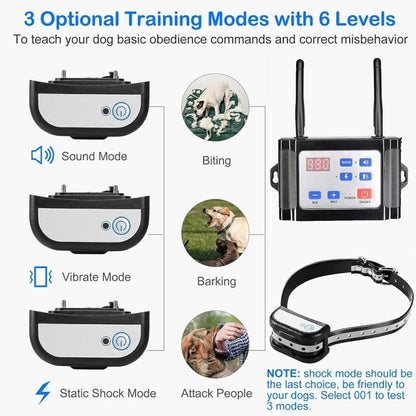 Outdoor Wireless Electronic Pet Fence Night Reflective Collar, Specification: One for Two(US Plug) - Training Aids by buy2fix | Online Shopping UK | buy2fix