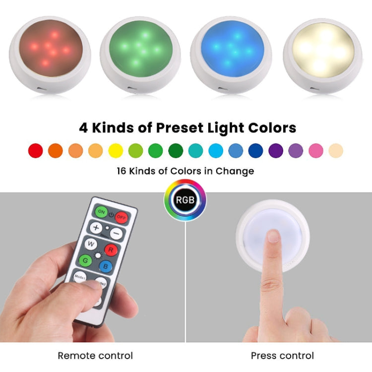Ambience Pat Light Bedside Eye Protection Night Light, Color: RGBW Color Light Battery(1pcs No Remote Control) - Novelty Lighting by buy2fix | Online Shopping UK | buy2fix