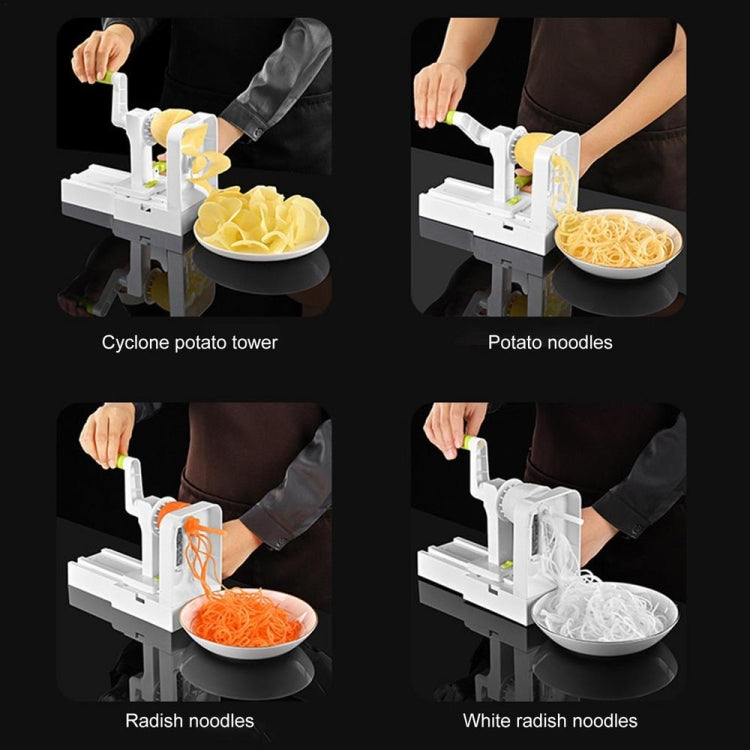 Grater Vegetable Potato Spiral Slicer Whirlwind Fruit Vegetable Spiral Machine, Color: Green - Cutter & Peeler by buy2fix | Online Shopping UK | buy2fix