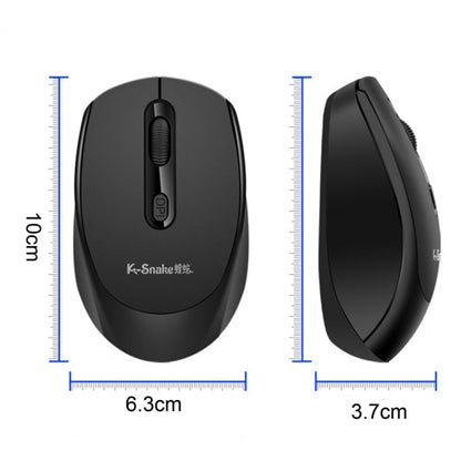 K-Snake W500 Wireless 2.4g Portable Mouse Computer Laptop Office Household Mouse(Black) - Wireless Mice by K-Snake | Online Shopping UK | buy2fix