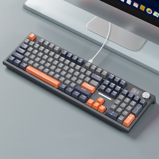 LANGTU LT104 Mechanical Keyboard Backlight Display Flexible DIY Keyboard, Style: Wired Color Screen RGB (Deep Gray) - Wired Keyboard by LANGTU | Online Shopping UK | buy2fix