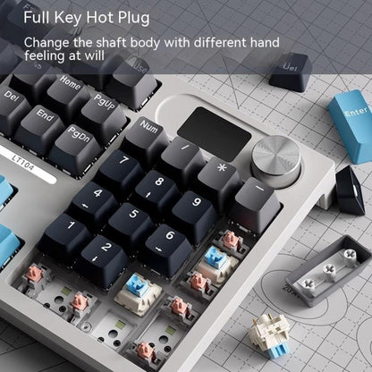 LANGTU LT104 Mechanical Keyboard Backlight Display Flexible DIY Keyboard, Style: Wired Single Mode Gold Axis (Gray Deep) - Wired Keyboard by LANGTU | Online Shopping UK | buy2fix