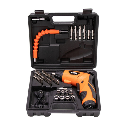 HILDA 47pcs /Set Multi-Function Li-Ion Screwdriver Mini Screwdriver(Orange) - Screws by HILDA | Online Shopping UK | buy2fix