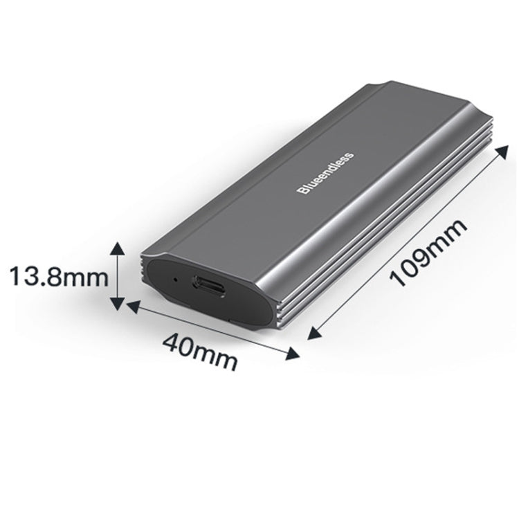 Blueendless 2810 General Dual Protocol Wiring 2-in-1 M.2 Mobile Hard Disk Case SSD External Solid Hard Drive Enclosure Box - HDD Enclosure by Blueendless | Online Shopping UK | buy2fix