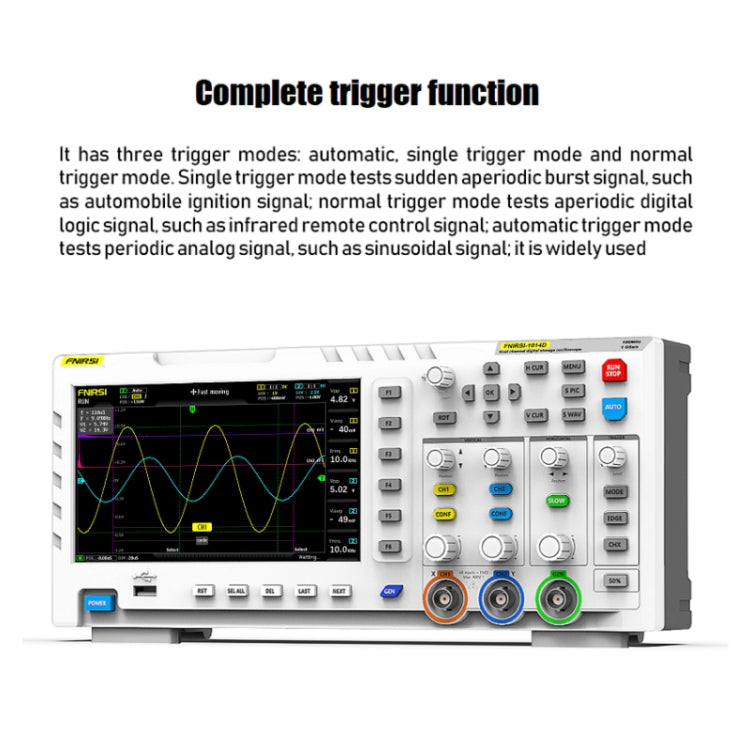 FNIRSI 2 In 1 Dual-Channel 100M Bandwidth Digital Oscilloscope 1GS Sampling Signal Generator, EU Plug 1014D - Digital Multimeter by FNIRSI | Online Shopping UK | buy2fix