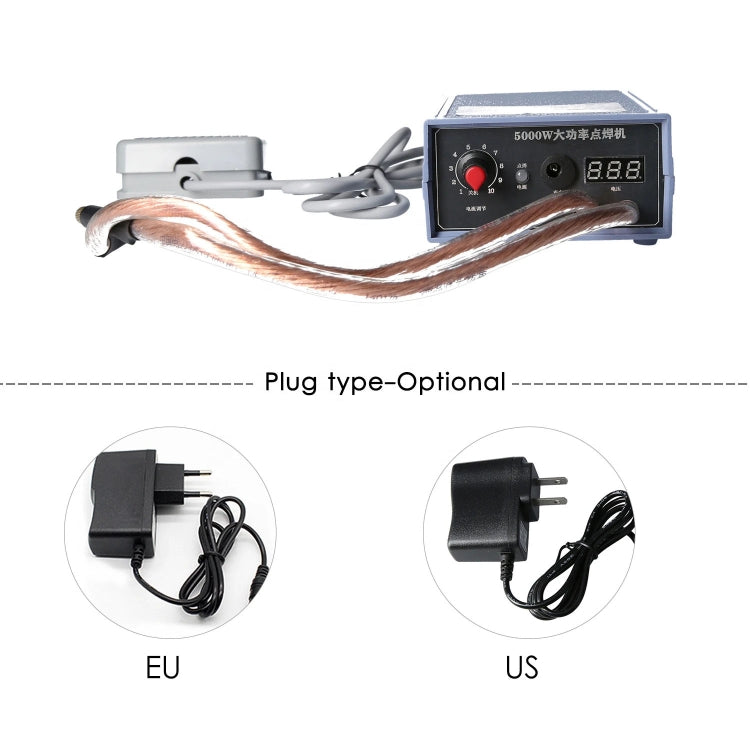 Portable 18650 Battery Spot Welder 5000W High Power Handheld Spot Welding Machine, Style: Footswitch Version US Plug - Others by buy2fix | Online Shopping UK | buy2fix