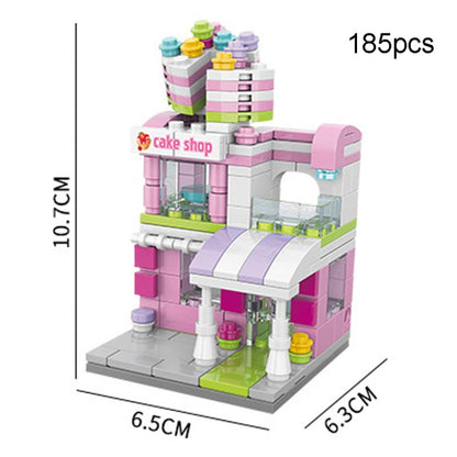 LELE BROTHER Children Assembling Mini City Street Scene Building Blocks, Style: 8537-8 Cake Shop - Building Blocks by LELE BROTHER | Online Shopping UK | buy2fix