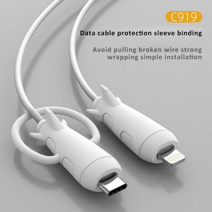 Data Line Protector For IPhone USB Type-C Charger Wire Winder Protection, Spec: Single Head Band White - Cable Organizer by buy2fix | Online Shopping UK | buy2fix