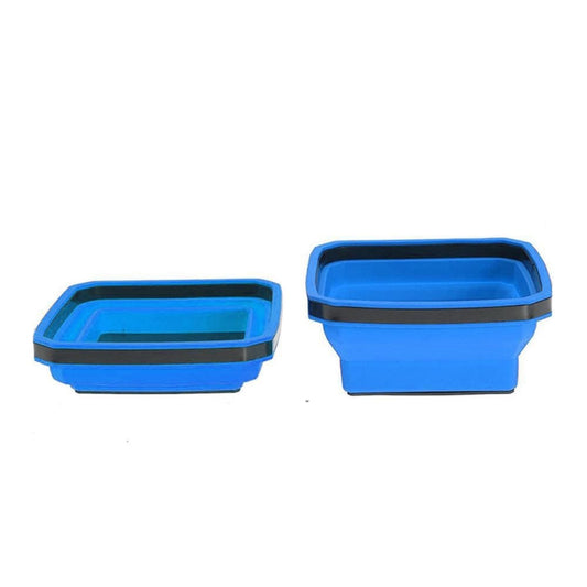 Square Silicone Foldable Magnetic Parts Tray For Small Parts And Tools(Blue) - Storage Bags & Boxes by buy2fix | Online Shopping UK | buy2fix