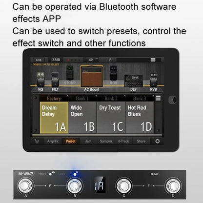 M-VAVE MIDI Bluetooth Controller MIDI Pedal Page Turner Multifunctional Musical Instrument Accessories - Guitar Tuner Accessories by M-VAVE | Online Shopping UK | buy2fix