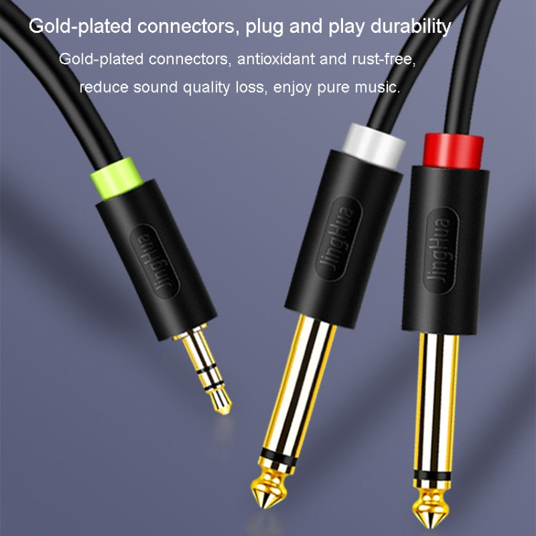 JINGHUA 3.5mm To Dual 6.5mm Audio Cable 1 In 2 Dual Channel Mixer Amplifier Audio Cable, Length: 10m - Aux Cable by JINGHUA | Online Shopping UK | buy2fix