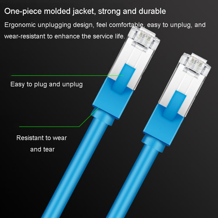 JINGHUA Category 6 Gigabit Double Shielded Router Computer Project All Copper Network Cable, Size: 3M(Blue) - Lan Cable and Tools by JINGHUA | Online Shopping UK | buy2fix