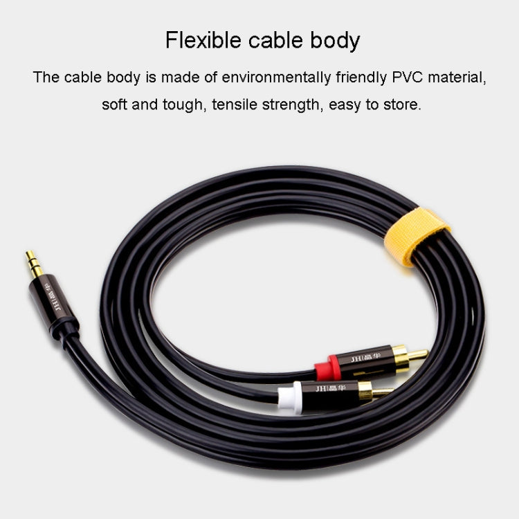 JINGHUA 1 In 2 3.5mm Audio Cable  3.5mm To 2RCA Double Lotus Computer Speaker Cell Phone Plug Cable, Length: 3m - RCA Cable by JINGHUA | Online Shopping UK | buy2fix