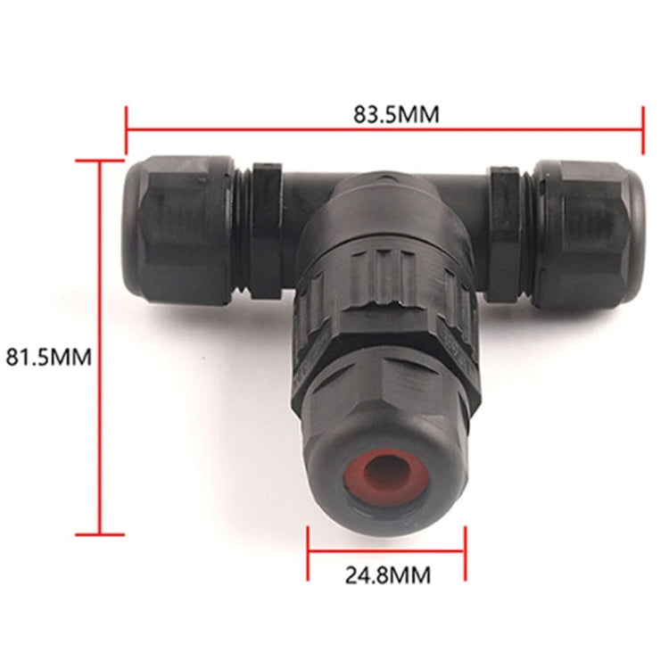 Outdoor T-Wire Terminal Block Five Pole Male And Female Docking Waterproof Connector(Black) - Connector & Plug by buy2fix | Online Shopping UK | buy2fix