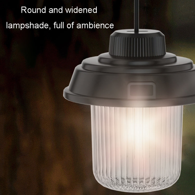 Outdoor LED Camping Light Canopy Hanging Lamp Portable Camping Tent Lights, Style: Battery Model Black - Camping Lighting by buy2fix | Online Shopping UK | buy2fix