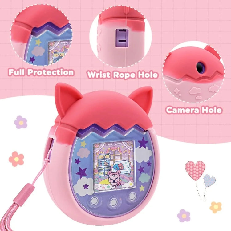 For Tamagotchi Pix Cartoon Electronic Pet Game Console Anti-Slip And Anti-Fall Silicone Protective Cover(Purple) - Accessories by buy2fix | Online Shopping UK | buy2fix