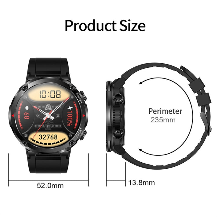 T30 1.6-inch Outdoor Sports Waterproof Smart Music Bluetooth Call Watch, Color: Dark Green - Smart Watches by buy2fix | Online Shopping UK | buy2fix