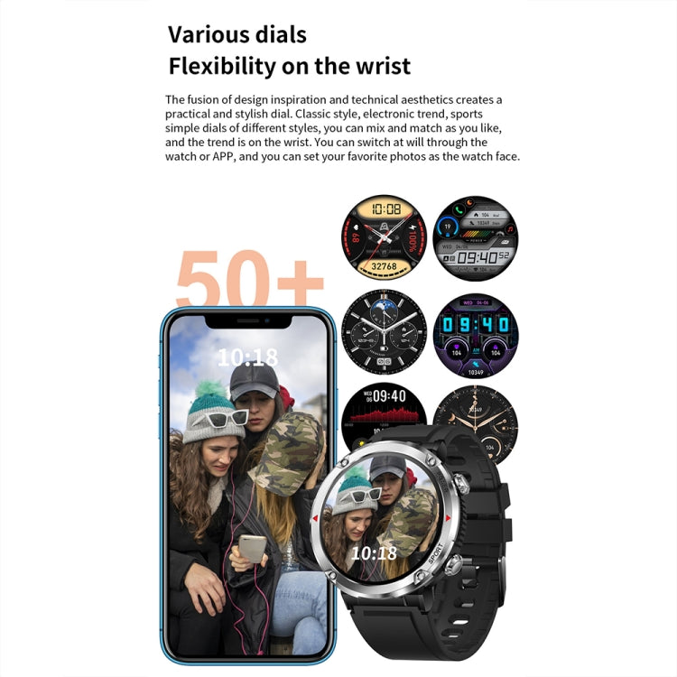 T30 1.6-inch Outdoor Sports Waterproof Smart Music Bluetooth Call Watch, Color: Black - Smart Watches by buy2fix | Online Shopping UK | buy2fix