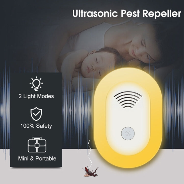 Adjustable Night Light Ultrasonic Mosquito Repeller Mini Home Electronic Mouse Repeller, Spec: EU Plug(White) - Repellents by buy2fix | Online Shopping UK | buy2fix