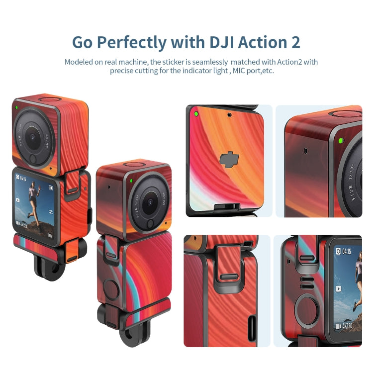 For DJI Action 2 aMagisn Body Protection Paper Scratch-Resistant Film Accessories, Style: Dual-screen Model Colorful Painting 2 -  by aMagisn | Online Shopping UK | buy2fix