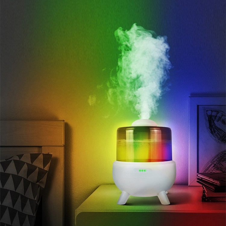 FS102 2L Ultrasonic Aromatherapy Colorful Night Light Desktop Humidifier, Spec: US Plug(White) - Air Purifiers & Accessories by buy2fix | Online Shopping UK | buy2fix