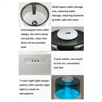 FS102 2L Ultrasonic Aromatherapy Colorful Night Light Desktop Humidifier, Spec: US Plug(White) - Air Purifiers & Accessories by buy2fix | Online Shopping UK | buy2fix