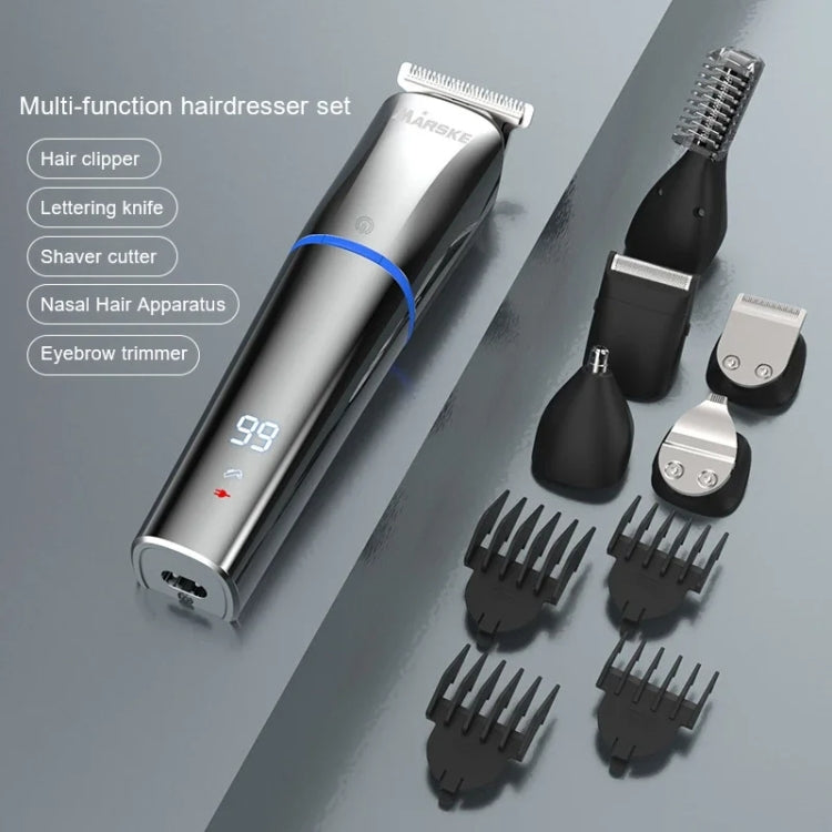 MARSKE 6 In 1 Hair Clipper Grooming Set Rechargeable Razor Carving Nose Hair Trimmer US Plug - Electric Shavers by MARSKE | Online Shopping UK | buy2fix