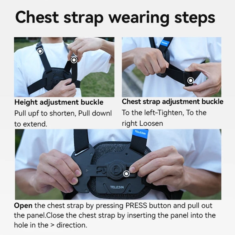 TELESIN S2-CGP-01 Quick-Release Vest Chest Strap Sports Camera Accessories - Chest Belt by TELESIN | Online Shopping UK | buy2fix