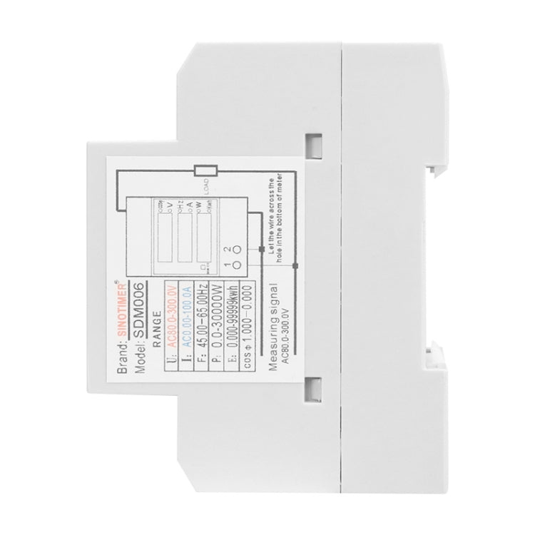 SINOTIMER SDM006 Din Rail AC Voltage Current Frequency Power Electricity Multi-Function Detection Meter - Current & Voltage Tester by SINOTIMER | Online Shopping UK | buy2fix