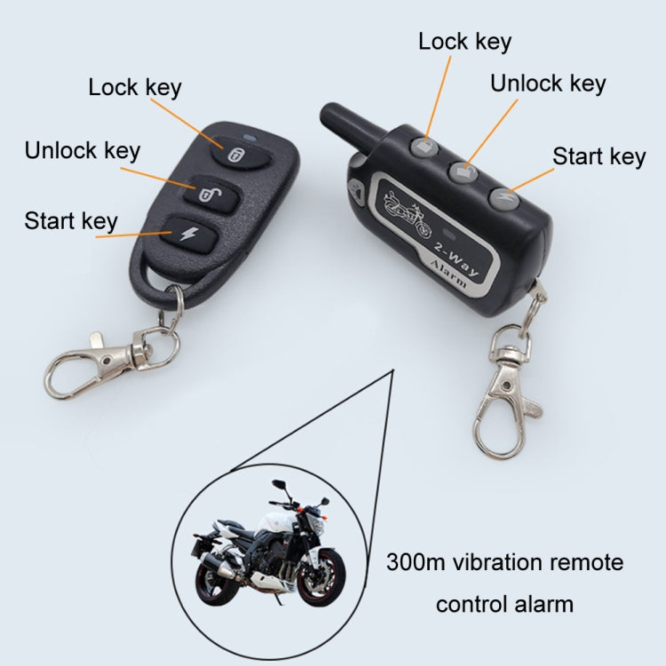 Two-Way Dual Remote Control Vibration Motorcycle Anti-Theft Device(YL-B011) - Theft Protection by buy2fix | Online Shopping UK | buy2fix