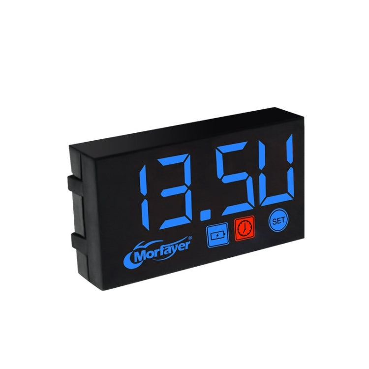 Compact LED Digital Display Time Voltmeter, Specification: 3 in 1 Blue - Electrical Instruments by buy2fix | Online Shopping UK | buy2fix
