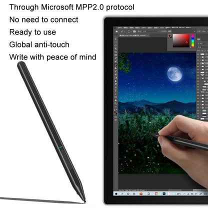 For Microsoft Surface 4096 Pressure Sensitive MPP2.0 Anti-false Touch Pressure Sensitive Capacitive Pen(Silver) - Stylus Pen by buy2fix | Online Shopping UK | buy2fix