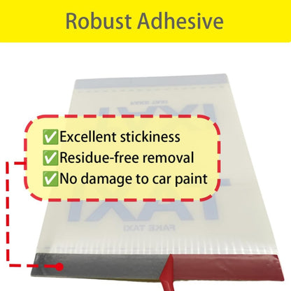 TAXI Washed Mark Label Car Personalized Decorative Stickers(Yellow Large) - Decorative Sticker by buy2fix | Online Shopping UK | buy2fix