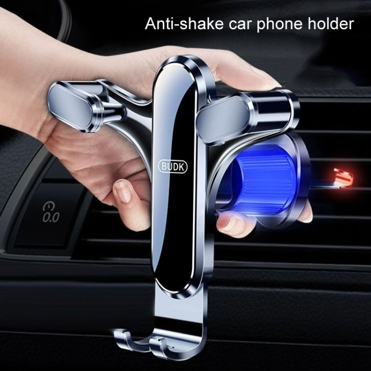 BUDK Triangle Gravity Sensor Car Phone Bracket Car Air Vent Navigation Holder, Model: Hook Model - Car Holders by BUDK | Online Shopping UK | buy2fix