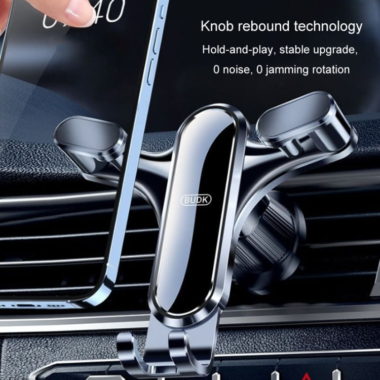 BUDK Triangle Gravity Sensor Car Phone Bracket Car Air Vent Navigation Holder, Model: Hook Model - Car Holders by BUDK | Online Shopping UK | buy2fix