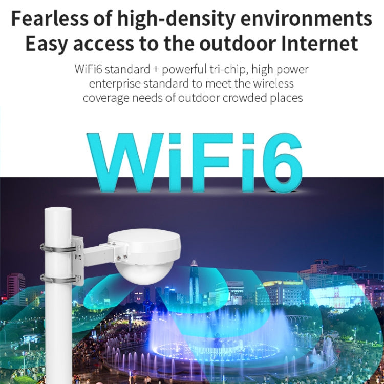 COMFAST WA933 Wi-Fi6  3000Mbps Outdoor Access Point Dual Band Waterproof Wireless Router Support VLAN(US Plug) - Broadband Amplifiers by COMFAST | Online Shopping UK | buy2fix