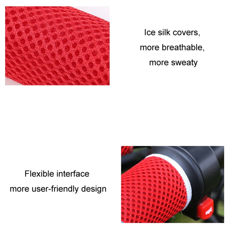 Summer Ice Silk Sweat-absorbent Breathable Electric Vehicle Grips, Color: Navy Blue - Others by buy2fix | Online Shopping UK | buy2fix